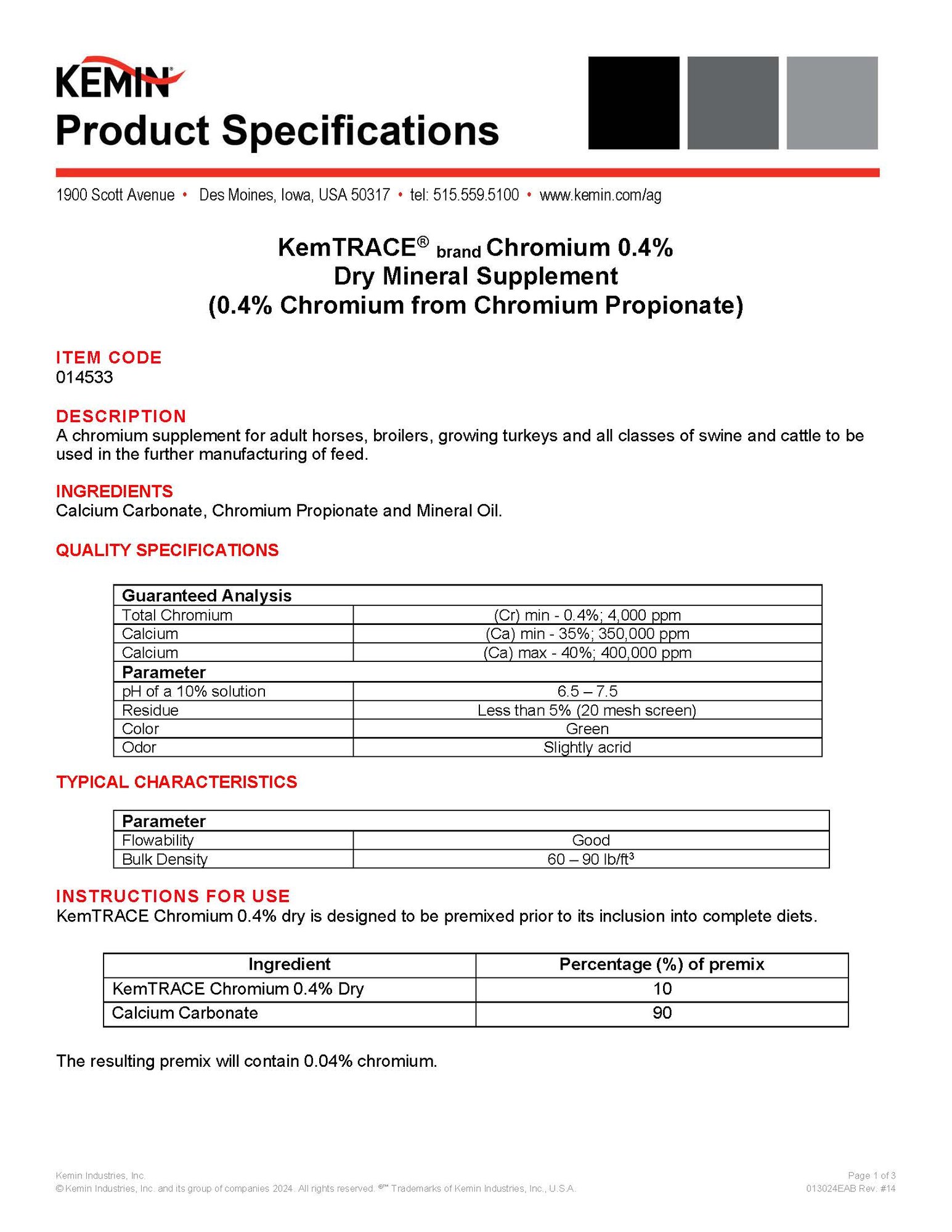 KemTRACE Chromium 0.4% Dry Spec Sheet Thumbnail