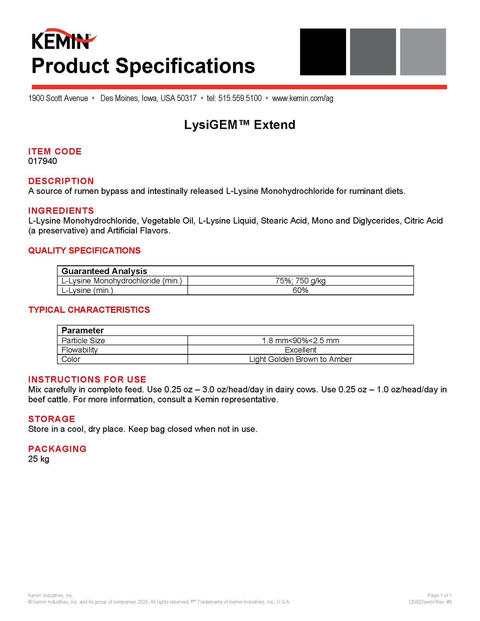 LysiGEM Extend Spec Sheet Thumbnail