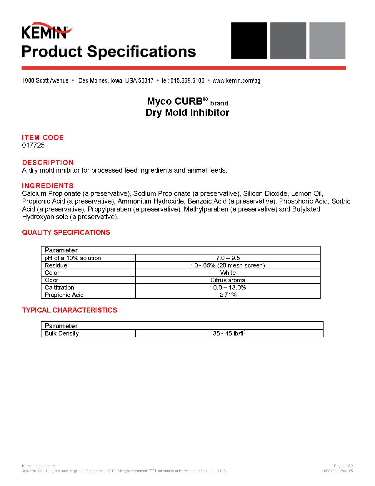 Myco CURB Dry Spec Sheet Thumbnail